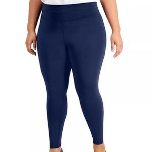 Women's INC International Concepts Compression Leggings Plus Size 1X Navy